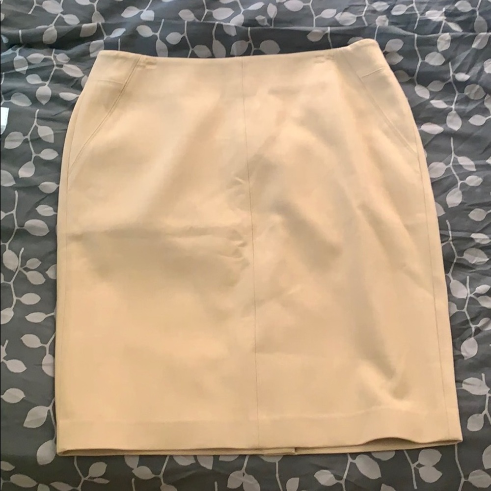 LOFT Tan Lined Pencil Skirt new with tags
